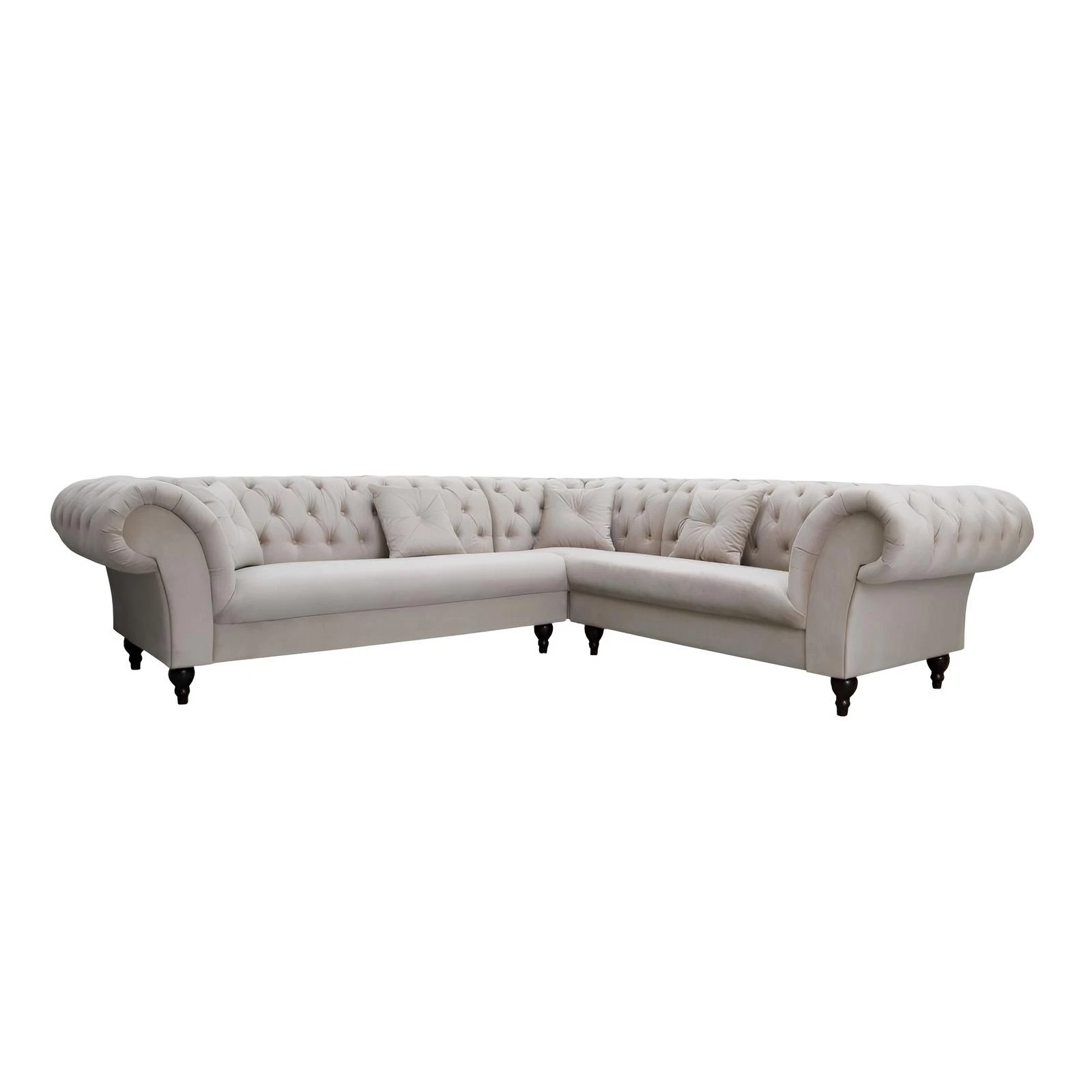 Corner Sofa Chesterfield Sofa Upholstered Set Couch Living Area L Shape Design New