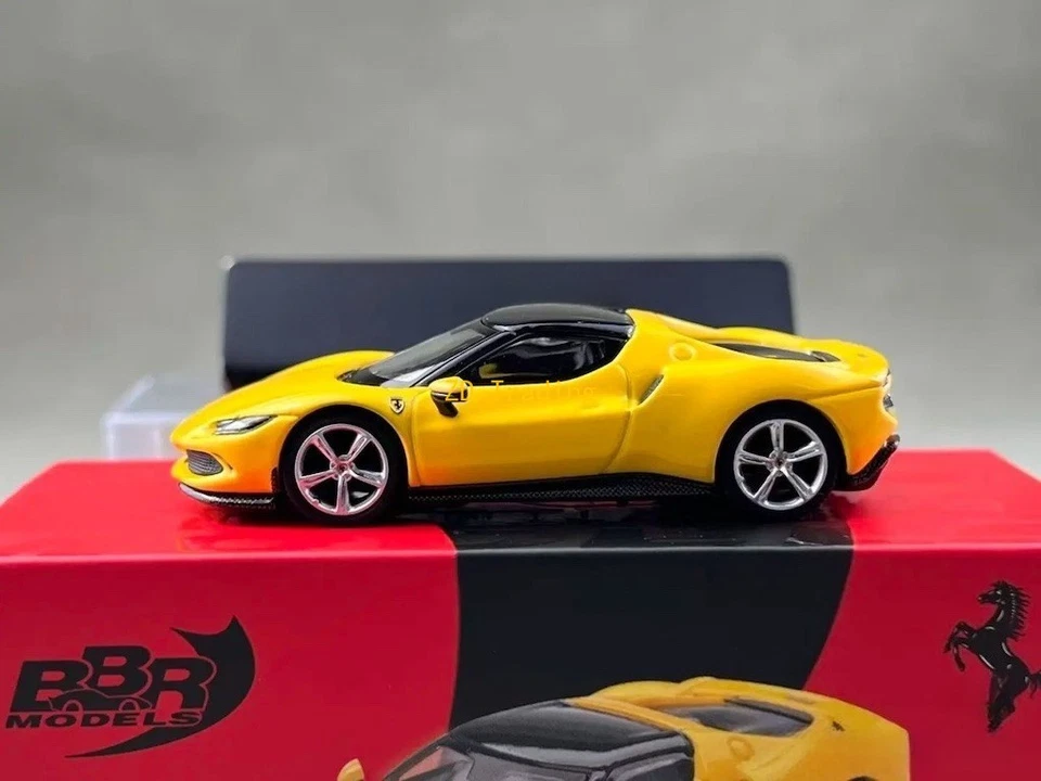 ZD BBR 1:64 Yellow 296 GTB Hard Top Racing Sports Model Diecast Metal Car BN - Image 4 of 4