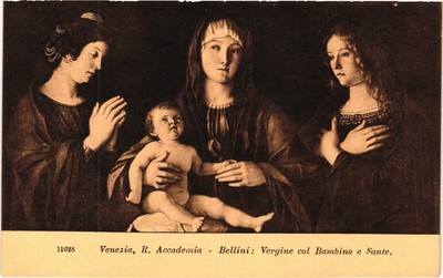 Vintage Postcard- Venezia, R. Accademia - Bellini: Vergine col Bambino e Sante