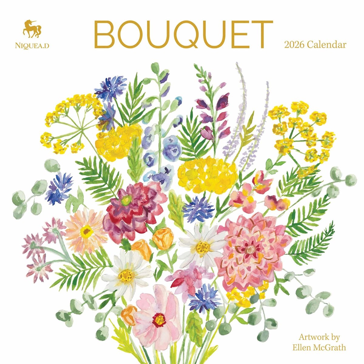 Bouquets Calendar 2026, Wall Calendars, Month To View, Lifestyle, Gift