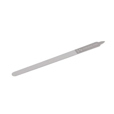 STALEKS PRO Expert 11 Laser Nail File (155mm Straight with Handle)   Silver