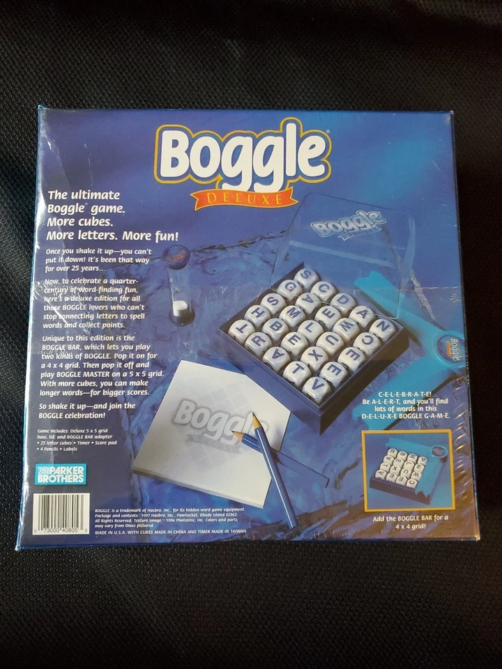 Boggle Deluxe Game Parker Brothers 1997 New - Image 2 of 4