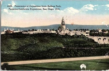 Postcard PANORAMIC SCENE San Diego California CA o/19 AJ1439