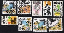 Brazil 1972 stamps Mi#1346-49+1351+1353-55 used CV=43$