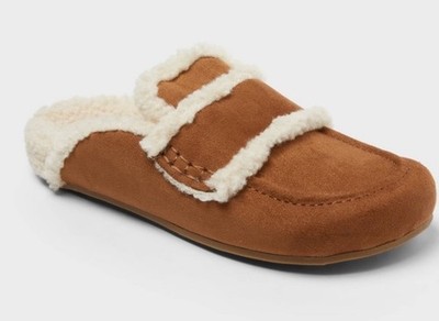 Women s Lucie Cozy Lined Footbed Flats - A New Day Tan 10