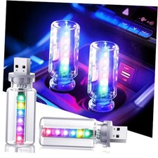 2PCS 13 in 1 USB Car Light, Plug in USB Interior Car Lights, Upgarded Colorful