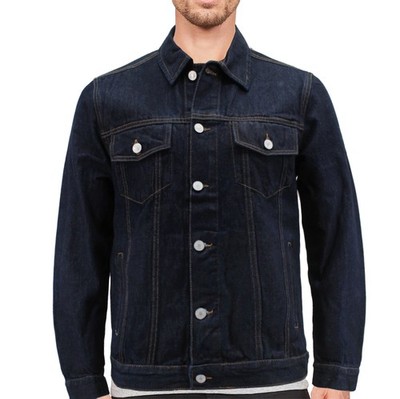 Men s Cotton Button Up Casual Unlined Denim Classic Trucker Jean Jacket
