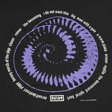 Nine Inch Nails VTG 1994 Embroidered NIN Tour Sz.L Downward Spiral Shirt REPRINT