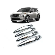 4x Chrome Door Handle Cover Molding Trim Cover Fit For Nissan Rogue 2021-2023