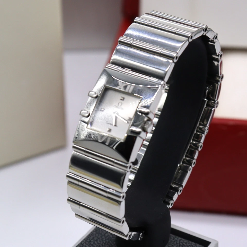 Reloj Omega Ladies Constellation recién reparado 24mm x 19mm caja manual garantía Foto 4 de 4