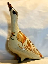 Tonala Mexican Pottery Folk Art Bird Figurine Hand Painted Vintage Pigeon Dove