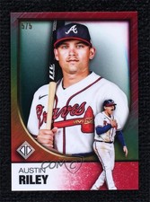 2023 Transcendent Collection Icons Chrome Red Refractor 5/5 Austin Riley 0d44