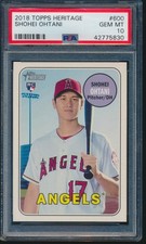 PSA 10 SHOHEI OHTANI/OTANI 2018 TOPPS HERITAGE #600 ANGELS ROOKIE RC GEM MINT