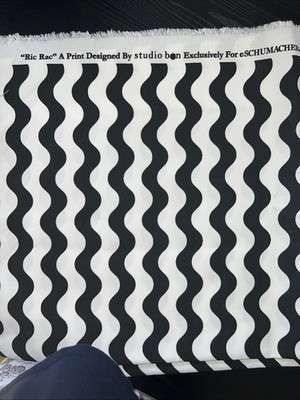 SCHUMACHER Ric Rac A Print Designed By Studio Bob Black  & White 51.5 X 5Inches