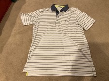 Greyson White Dark Gray Polo Golf Shirt Mens L
