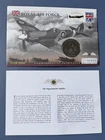 2008 Guernsey £5 PNC. 90 Anniv RAF. Spitfire. Info Card. 01464.