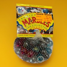   SILVER  VACOR MEGA MARBLES Vintage 1990s Net Bag 35 16mm/1 25mm Shooter