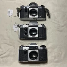 Lot of 3 Hanimex Praktica Film SLR Bodies nova 1B x2 super TL Untested