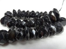 7 1/4" Strand Chalcedony Faceted Rondell Stone Beads 10.5-12mm Wide A487 DNG