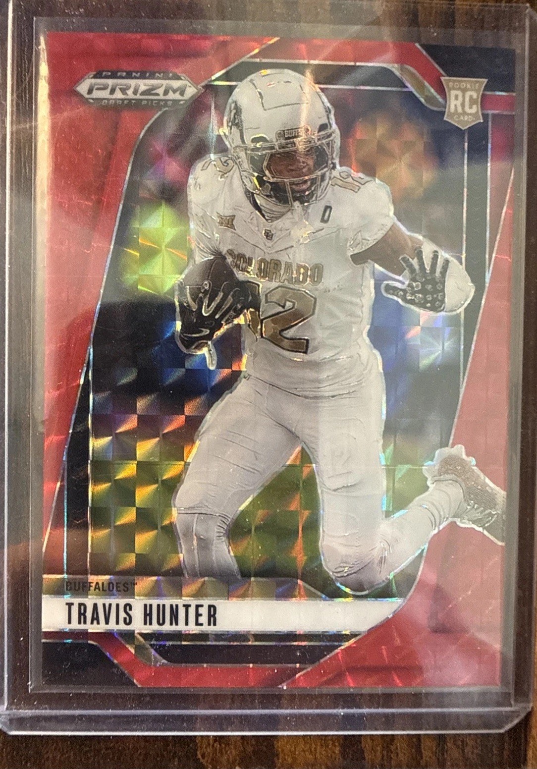 2025 Panini Prizm Draft Picks - Travis Hunter #21 Red Finite Prizm /125 (RC)