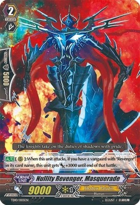 Cardfight Vanguard Nullity Revenger, Masquerade TD10/005EN Shadow Paladin
