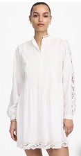 NWT Madewell White Eyelet Mini Dress- Large