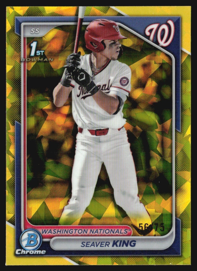 2024 Bowman Draft Chrome Sapphire Yellow 56/75 Seaver King #BDC-62 GS1