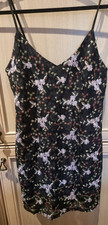 New Look Petite Black Floral Embroidered Lace Mini Dress Party Cocktail UK 14