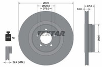 2X Textar Bremsscheibe Bremsscheiben Satz Bremsen PRO Hinten 92123303