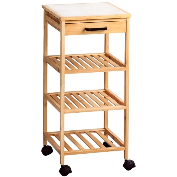 KüChenwagen Aus Bambus Kesper, 34 X 34 X 73 Cm-image