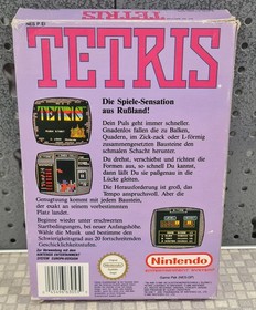 TETRIS Nintendo Entertainment System NES gioco con istruzioni e scatola originale