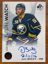 2016-17 SP Authentic Future Watch Inscribed Autograph Auto RC Justin Bailey #140
