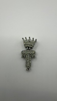 Iced Out Initial Pendant  Custom Hip Hop 3D Letter Jewelry 