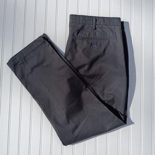 IZOD Khaki Pants Mens 40 x 30 Black Saltwater Stretch Straight Fit ...