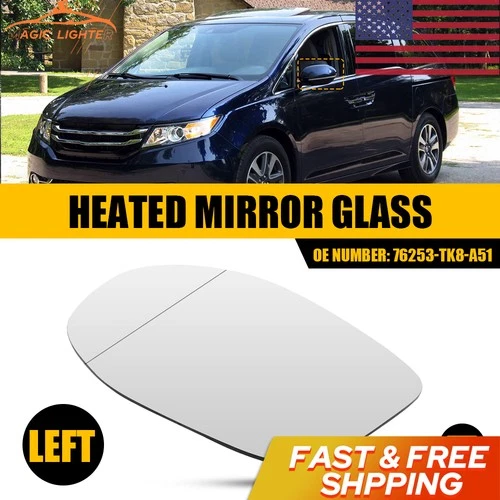 Heated Driver Side Mirror Glass + Fit Backing for Honda 2014-2017 Odyssey 3.5L