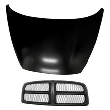 For Dodge Ram 1500 02-05 Replacement 2-piece Hood Panel Grille Standard Line For Dodge Ram 1500 02-05 Replacement 2-piece Hood Panel Grille Standard Line