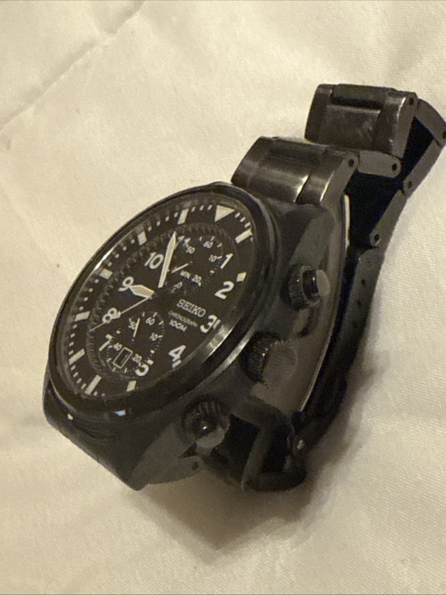 時計 SEIKO CHRONOGRAPH SNN237 7T94-0BL0 100M SEIKO Chronograph 100m 7T94-0BL0 Black Quartz Mens Watch