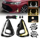 For Toyota Corolla (Axio) 2018-2021 LED DRL Fog Light Kits with Halogen Bulbs