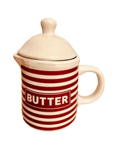 California Pantry Warm Butter Pitcher Lid Pour Microwave Dishwasher Safe 2014