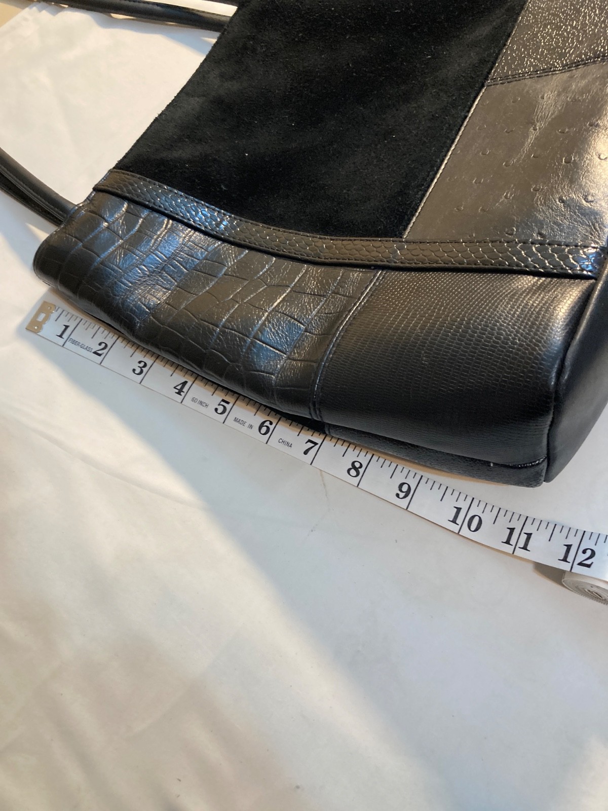 Giani Bernini  Black Patchwork Leather  Shoulder … - image 11