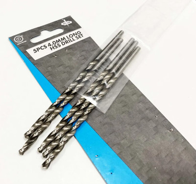 5 Stück 4 mm EXTRA LANGE BOHRER HSS 119 mm WERKZEUGE PRÄZISION METALL HOLZ KUNSTSTOFF