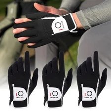 Mens Golf Gloves 3 Pack All Weather Wet Hot Left Right Hand Blue