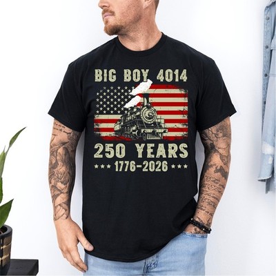 Big Boy 4014 Train USA 250th Anniversary 250 Years 1776-2026 4th July T-Shirt