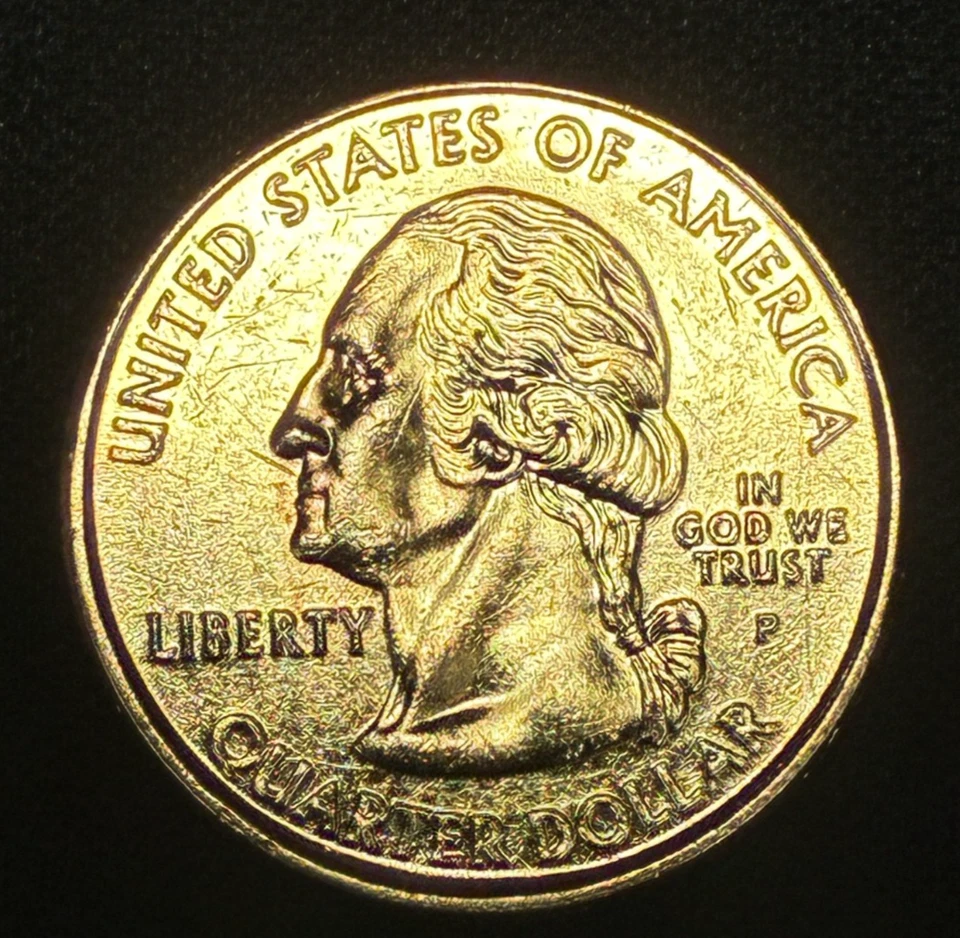 24k Gold Plated Uncirculated N Carolina 25c THE EXACT COIN SEEN IN THE PICTURE - Image 2 of 4