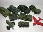 Vintage Marx, Tim-Mee, Renwal, Dinky Toy Tanks, Jeeps, Airplane