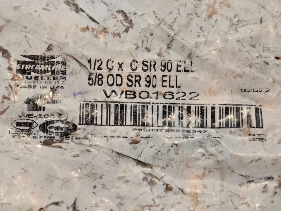 50 Quantity of Mueller Streamline 1/2" Copper Elbows 90 Degree WB01622 (50 Qty) - Image 3 of 4