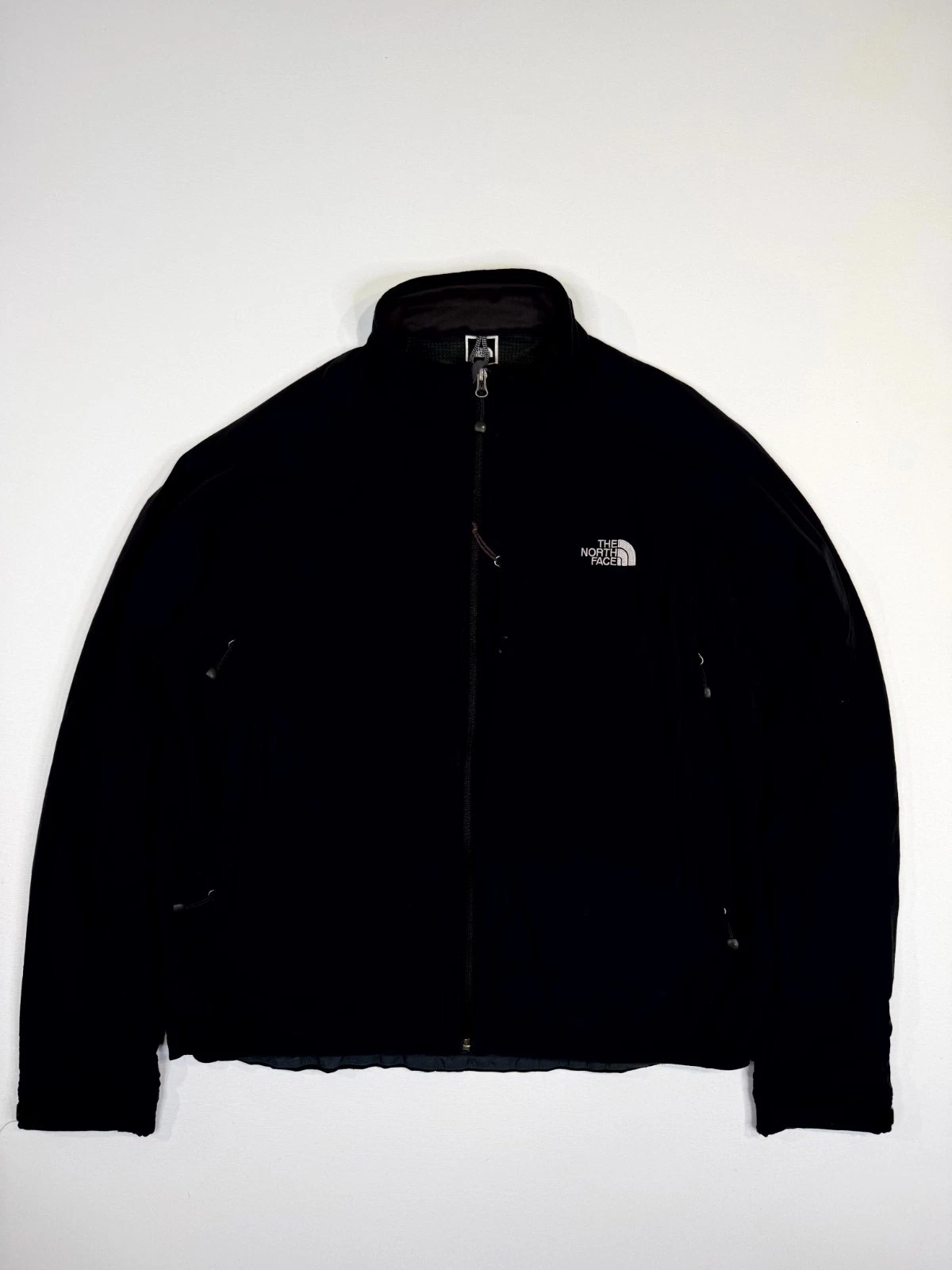 The North Face Apex Jacket Mens XL Black Fleece Logo Full Zip Windproof Winter