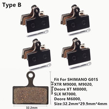 4Pairs Bike MTB Semi-Metallic Disc Brake Pads for Shimano B01S G01S A01S XTR XT