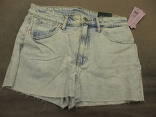 NWT Wild Fable Size S Womens Light Blue Cotton Blend Cut Off Denim Shorts 394