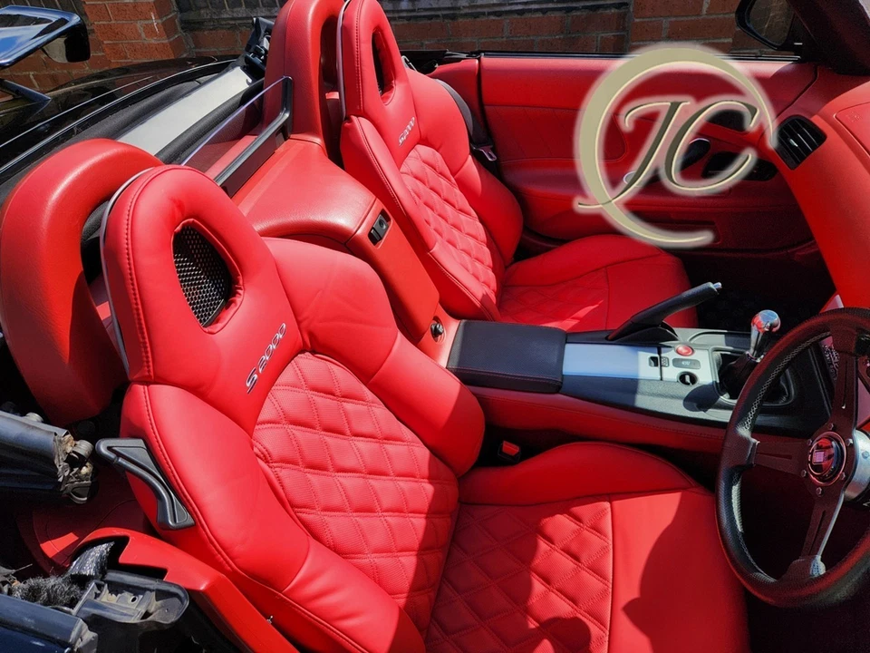 FUNDA ASIENTO CUERO HONDA S2000 ALCANTARA HECHA A MEDIDA RESTAURACIÓN RESTAURADA Foto 2 de 4